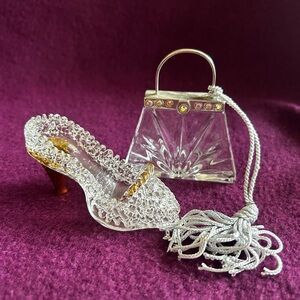 Crystal Shoe and Purse Set
